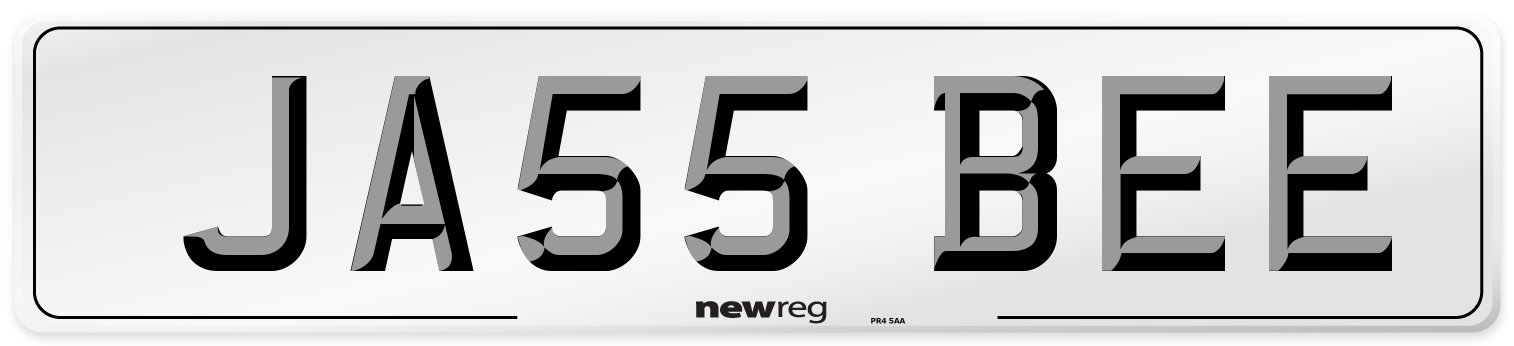 JA55 BEE Number Plate from New Reg